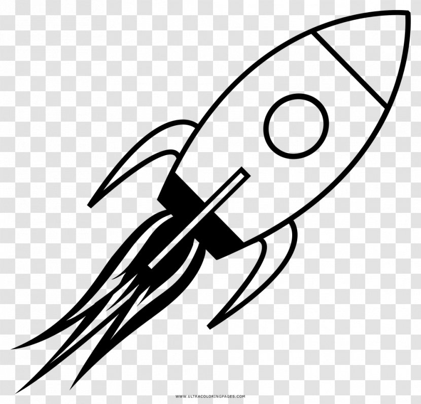 Drawing Spacecraft Rocket Line Art Coloring Book - Beak Transparent PNG