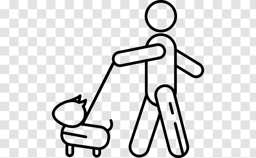 Dog Walking Pet - Line Art Transparent PNG