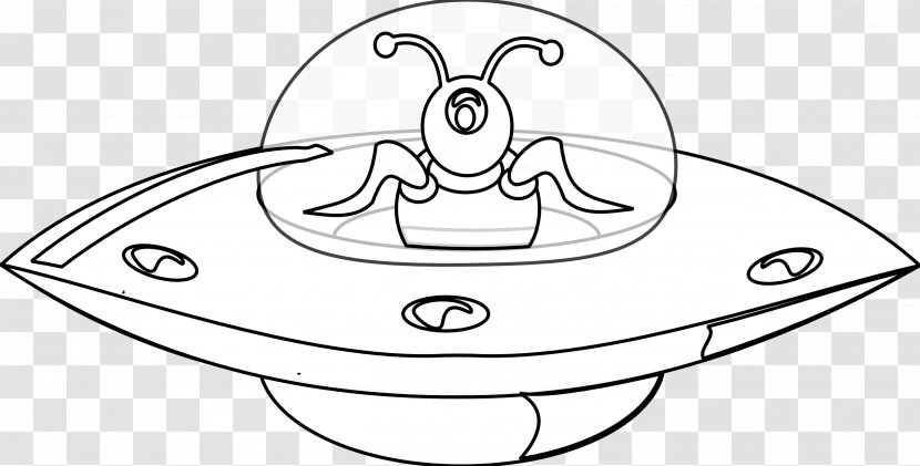 Unidentified Flying Object Black And White Saucer Coloring Book Clip Art - Walking Shoe - Ufo Transparent PNG