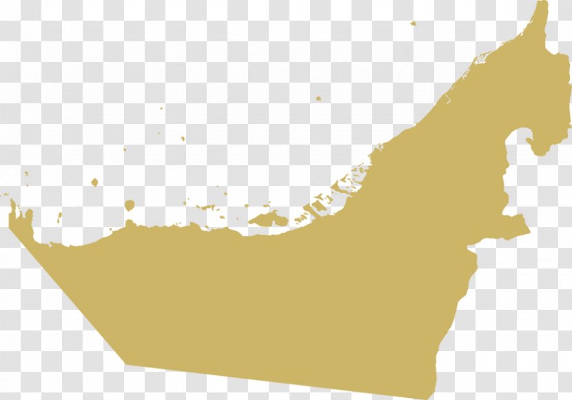 Abu Dhabi Dubai Fujairah Emirates Of The United Arab Map - Yellow Transparent PNG