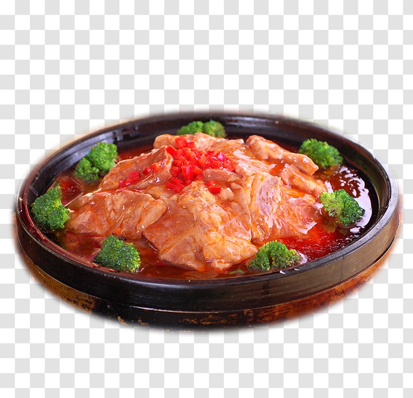 Chinese Cuisine Spare Ribs Korean Sushi - Stone Plate Image Transparent PNG