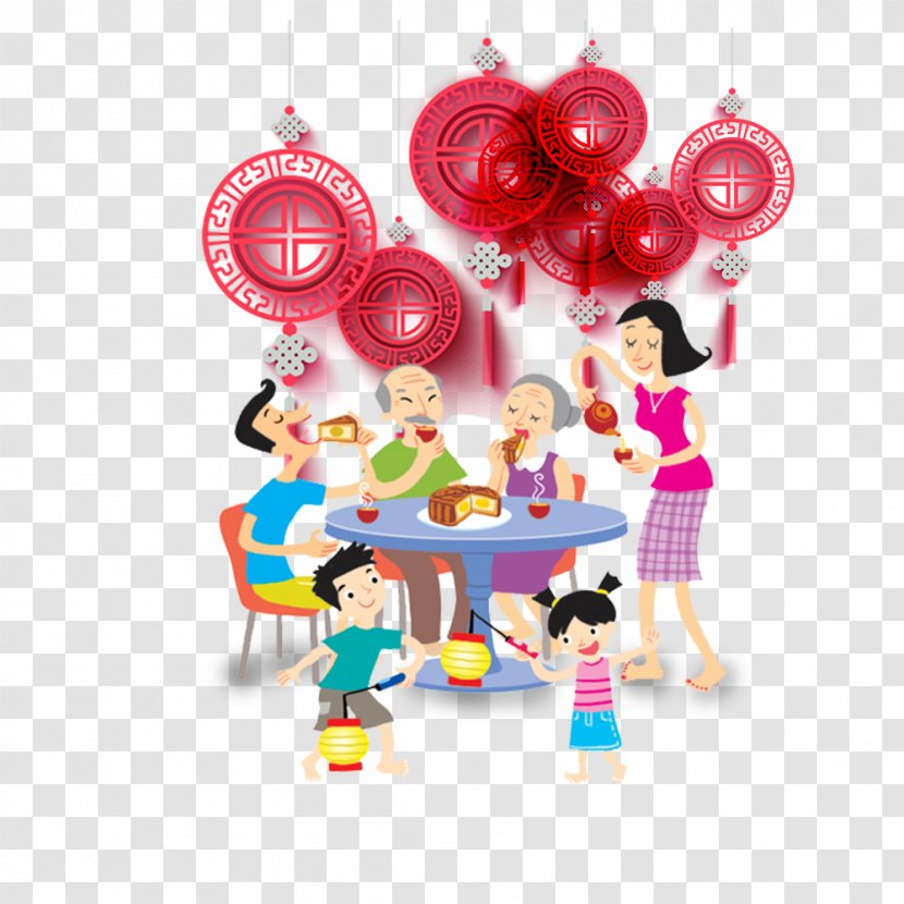 Mooncake Mid-Autumn Festival Clip Art - Chinese Calendar - Family Mid Autumn Reunion Electricity Supplier Posters Transparent PNG