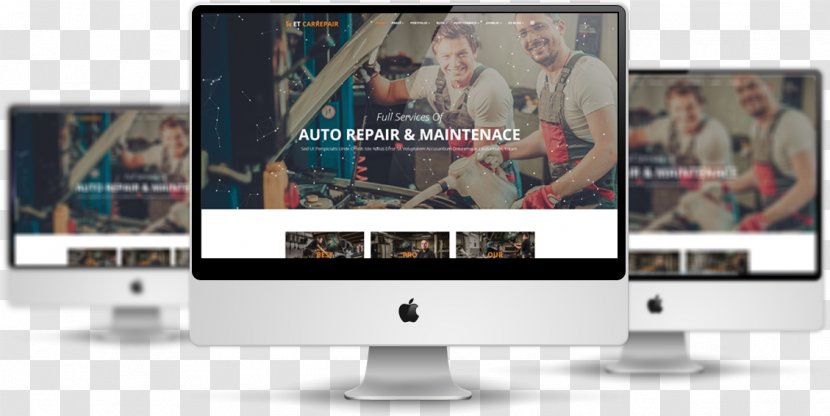 Responsive Web Design Template System - Automobile Repair Transparent PNG