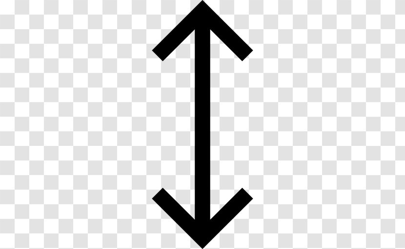 Arrow - Black And White - Double Icon Transparent PNG