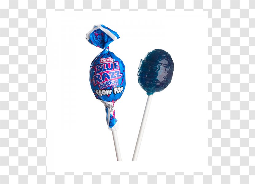 Charms Blow Pops Lollipop Chewing Gum Blue Raspberry Flavor - Bubble Transparent PNG