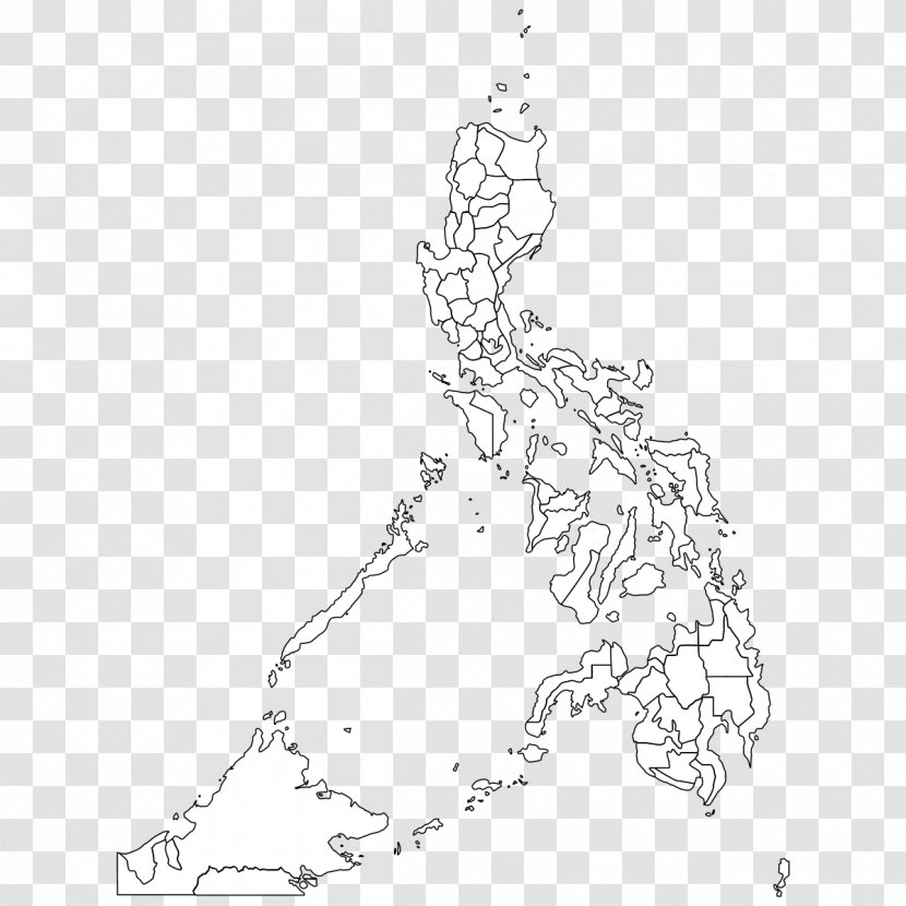 Outline Of The Philippines Blank Map Geography - Tree Transparent PNG