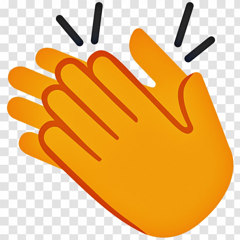 Orange Background - Drawing - Gesture Safety Glove Transparent PNG
