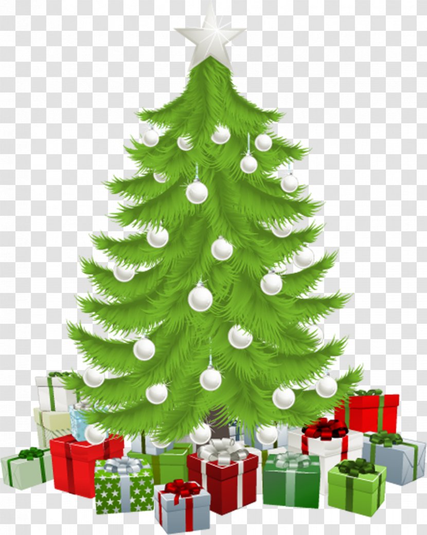 Christmas Tree Gift Clip Art - Evergreen Transparent PNG