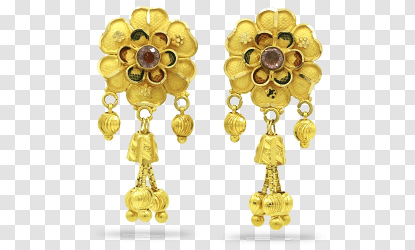 Earring Body Jewellery Gold Gemstone Transparent PNG