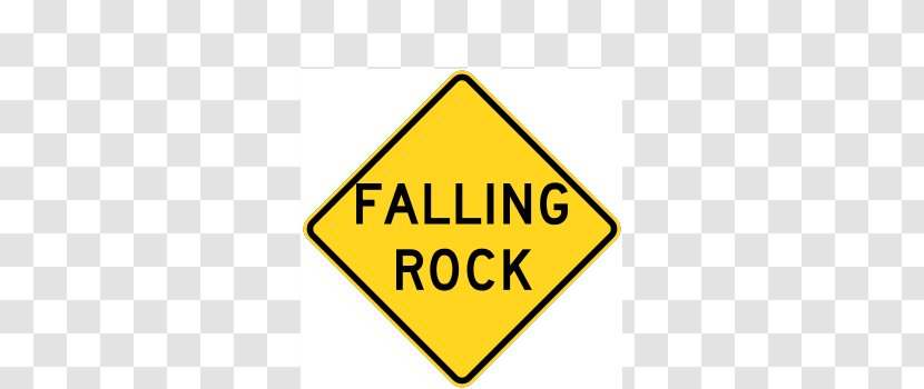 Australia Road Sign Service Safety - Falling Rocks Transparent PNG