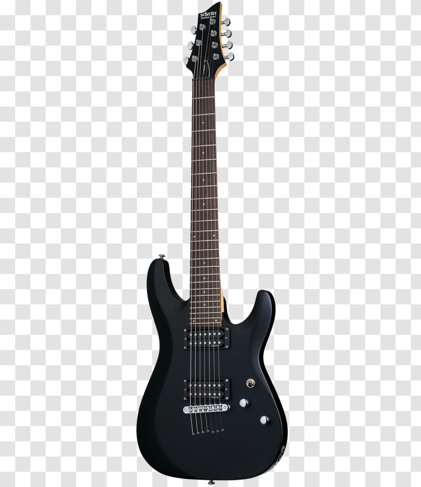 Seven-string Guitar Schecter Research Omen-7 Electric - Musical Instrument Transparent PNG