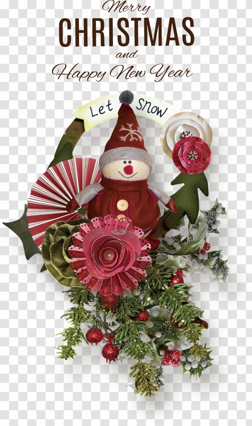 Merry Christmas Happy New Year Transparent PNG