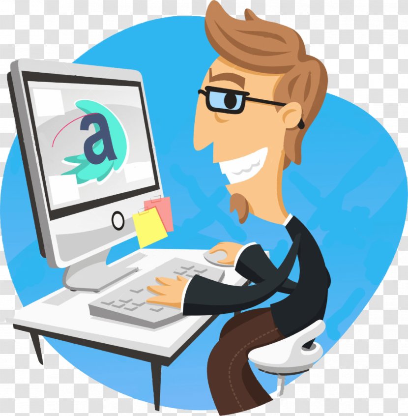 Graphic Designer - Webmaster - Cartoon Computer Transparent PNG