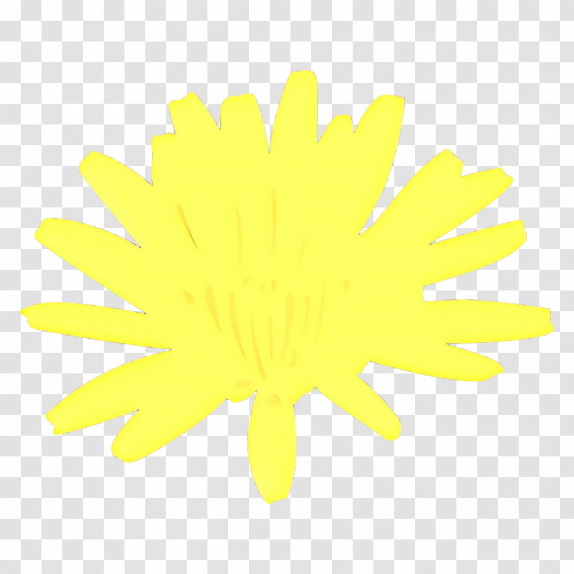 Yellow Hand Plant Flower Transparent PNG