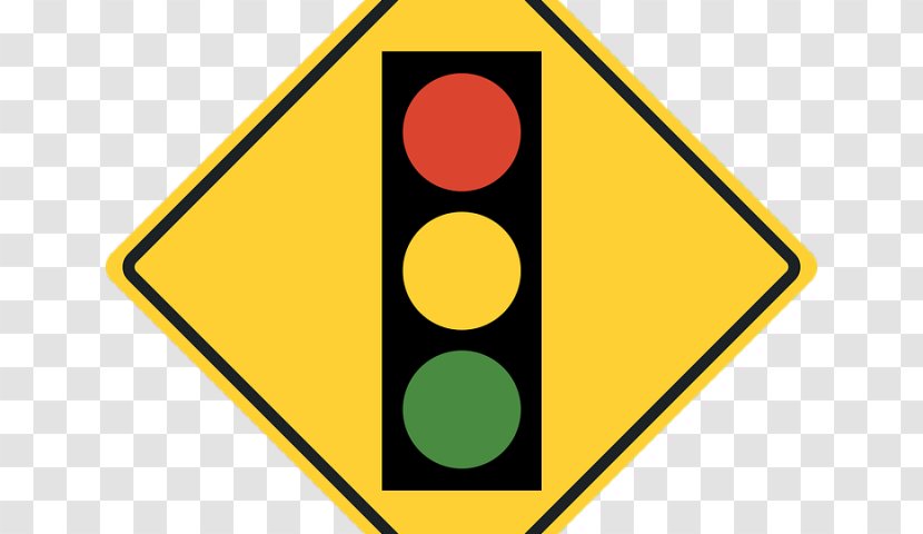 Traffic Light Cartoon - Twoway Street - Triangle Signage Transparent PNG