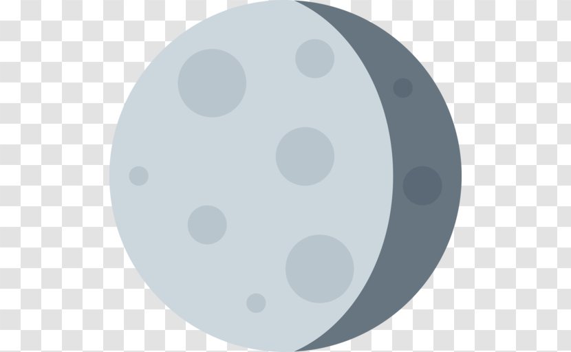 Lunar Eclipse Phase Moon Lua Em Quarto Minguante Natural Satellite - Emoji Transparent PNG
