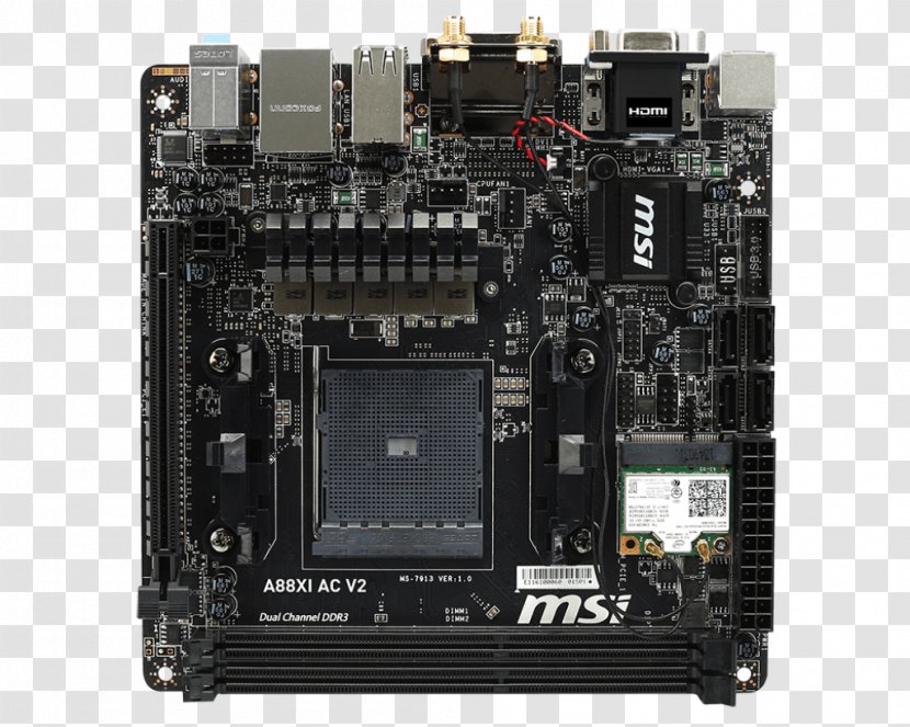 Socket AM4 Motherboard Mini-ITX FM2+ - Msi - USB Transparent PNG