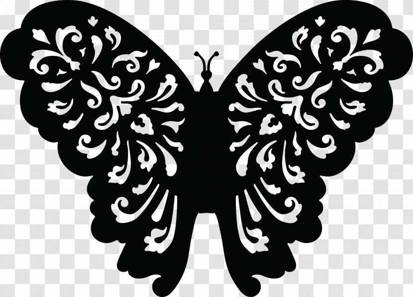 Butterfly Black And White Clip Art - Invertebrate - Cdr Transparent PNG
