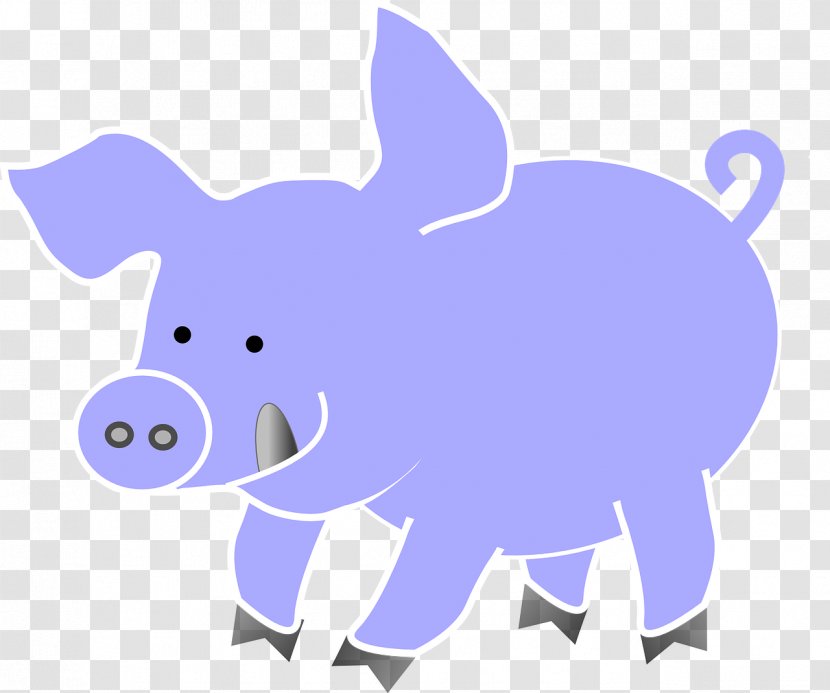 Domestic Pig Olivia Clip Art - Purple Transparent PNG