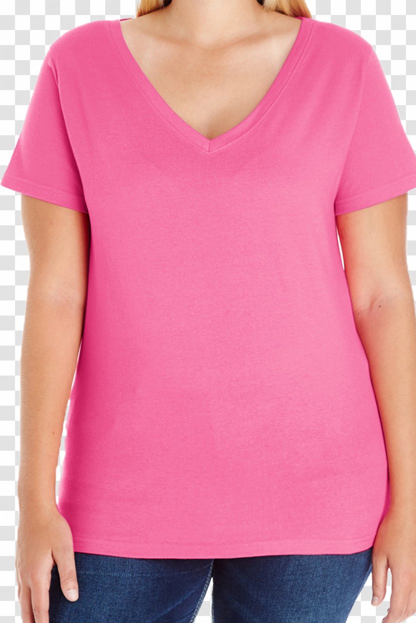 T-shirt Top Neckline Clothing - Magenta - Tshirt Transparent PNG
