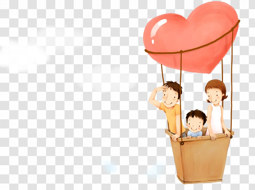Family Cartoon - Balloon - Hot Air Transparent PNG