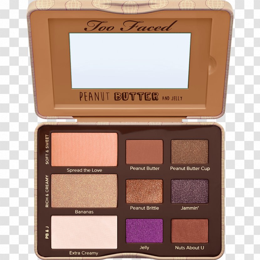 Peanut Butter And Jelly Sandwich Too Faced & Eye Shadow Palette Cup Gelatin Dessert - Makeup Transparent PNG