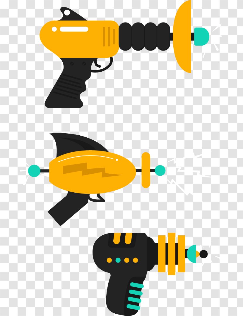 Science Fiction Future Clip Art - Technology - Yellow Weapon Transparent PNG