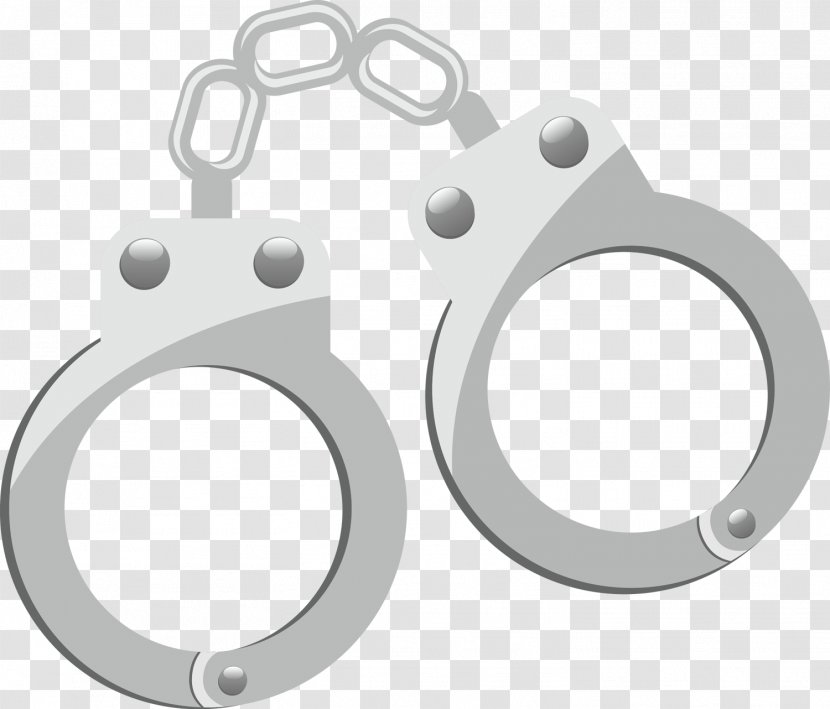 Handcuffs Criminal Law Police Lawyer Delict - Service - A Pair Of Transparent PNG