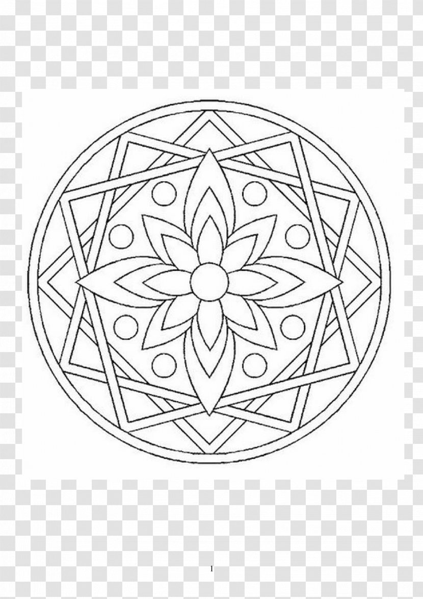 Mandala Coloring Book Child Drawing - Contour Transparent PNG