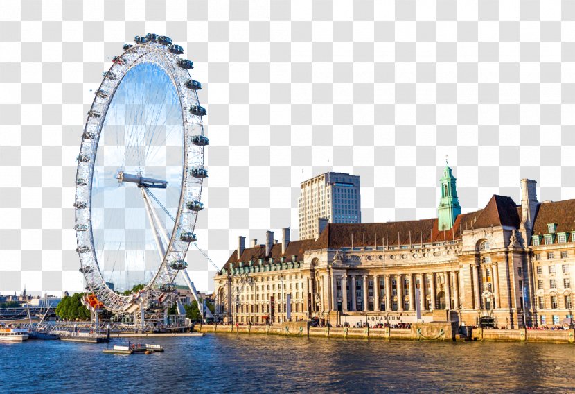 London Eye River Thames Big Ben Beijing Shanghai - England - Ferris Wheel Photography Transparent PNG