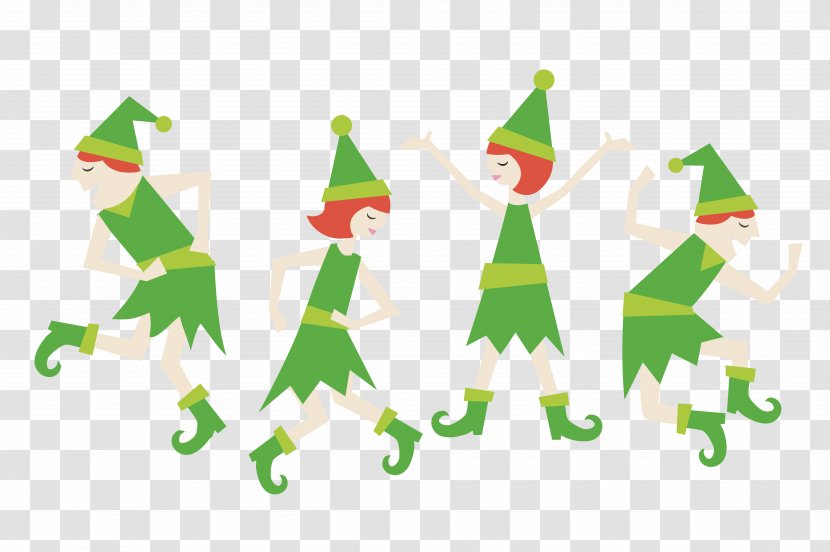 Santa Claus Christmas Elf Dance Clip Art Transparent PNG