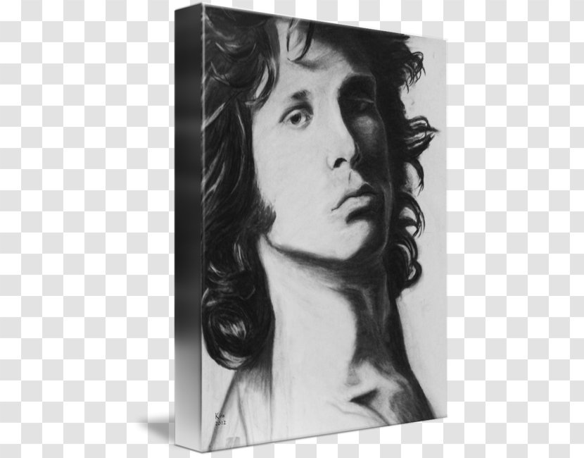 Imagekind Drawing Art Charcoal Picture Frames - Monochrome - Jim Morrison Transparent PNG