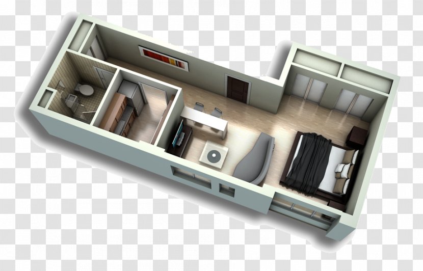 Studio Apartment House Room Floor Plan - Tree - Design Transparent PNG
