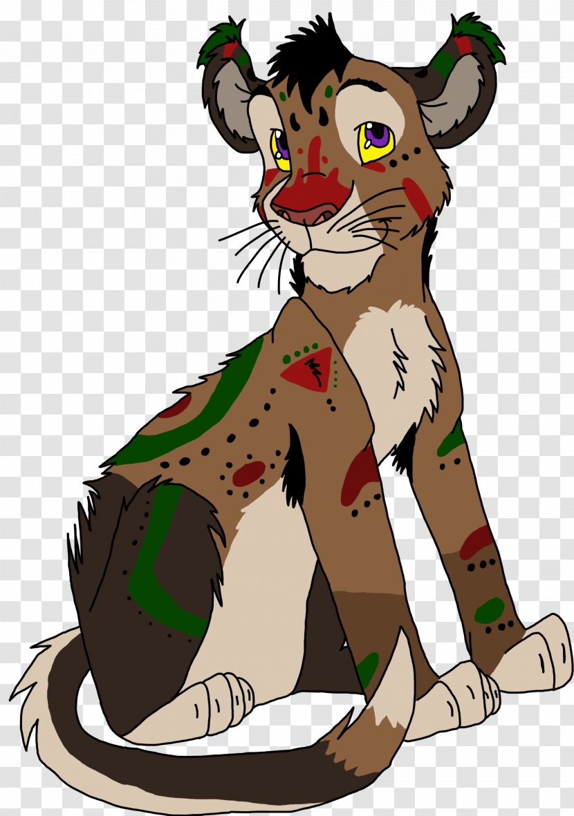 Tiger Cat Character Clip Art - Vertebrate Transparent PNG