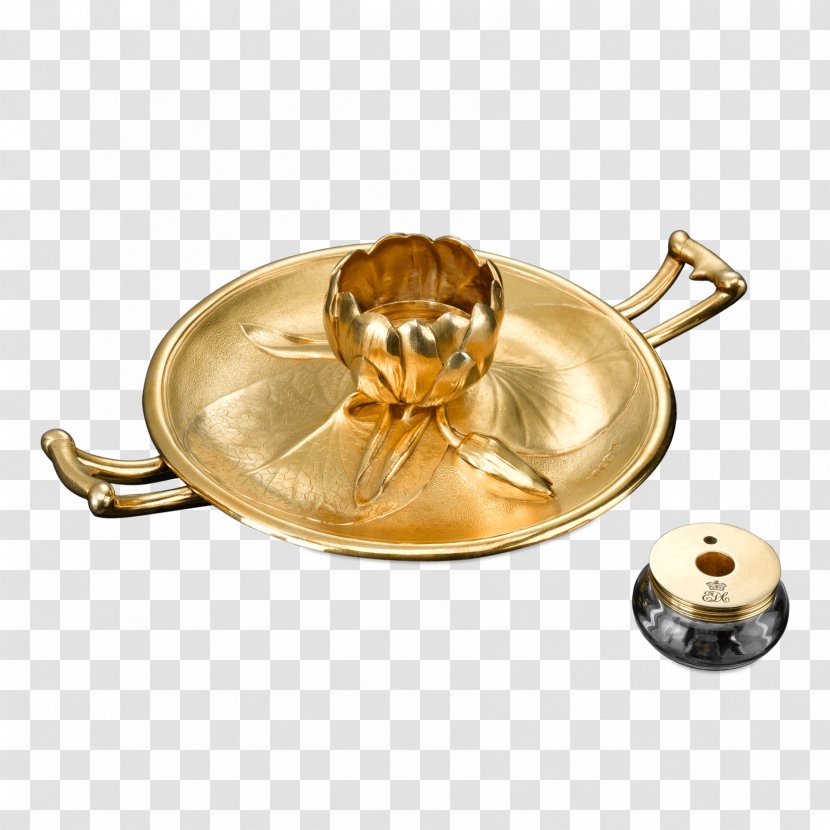 King Of Hanover House Inkwell Brass Transparent PNG