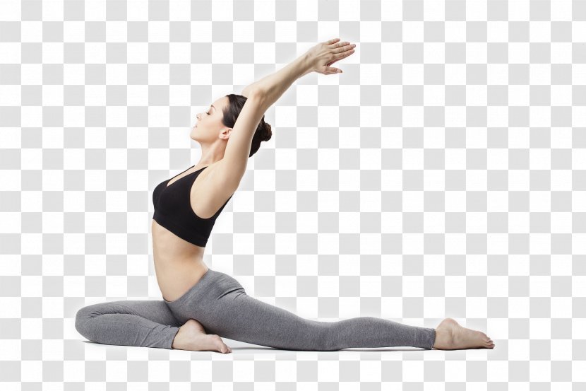 Stretching Yoga Woman - Silhouette Transparent PNG