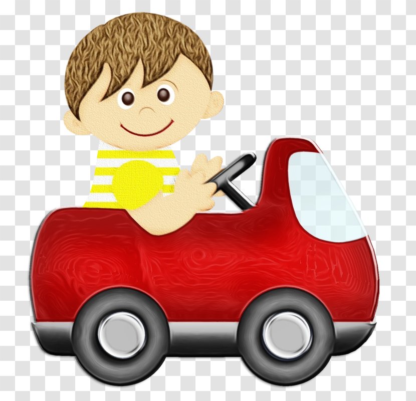 Watercolor Background - Driving - Child Transparent PNG