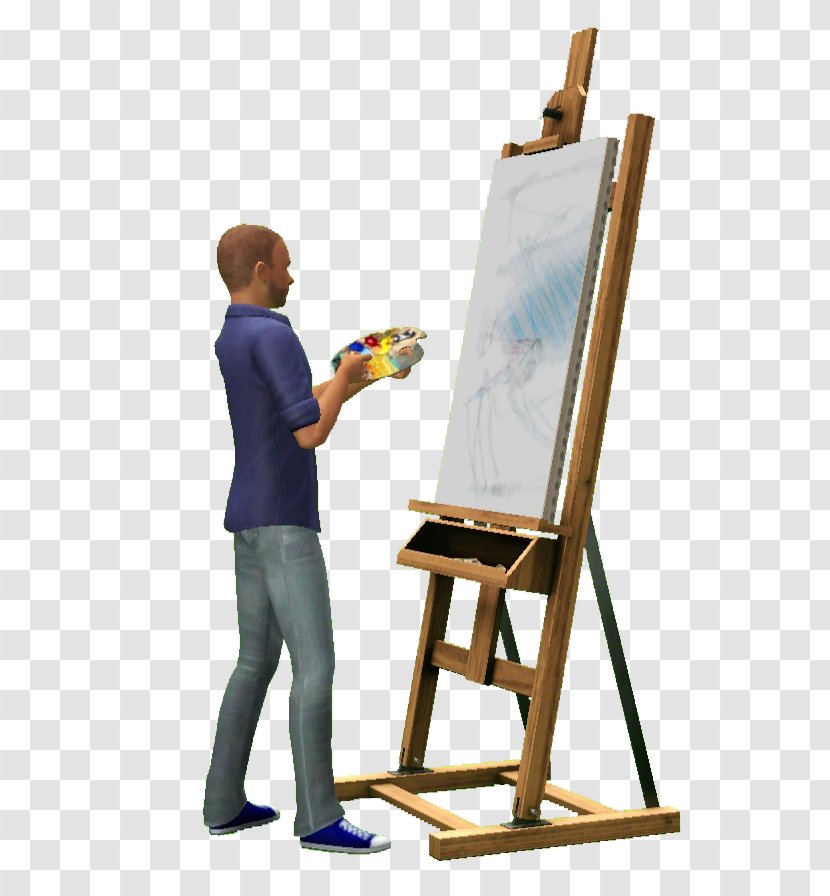 Easel Painting Painter Artist The Sims - Office Supplies Transparent PNG