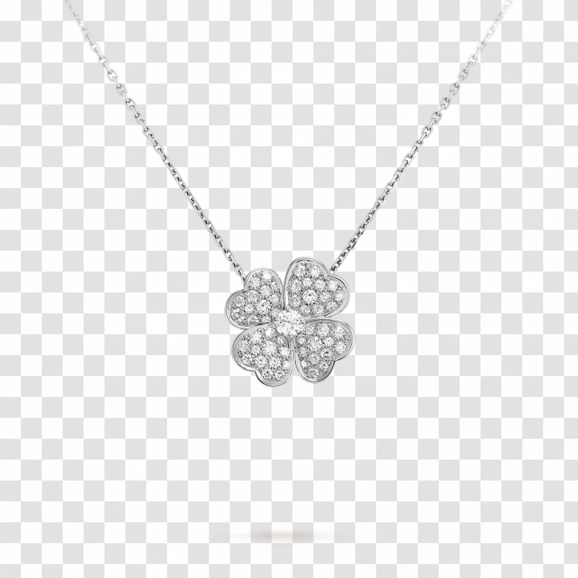 Locket Necklace Silver Body Jewellery - Van Cleef Transparent PNG