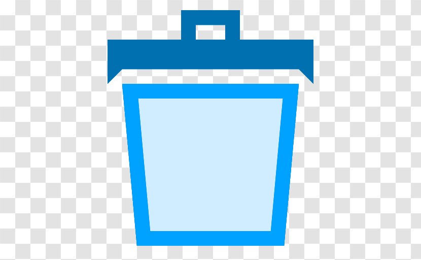 Blue Square Angle Area - Recycling Bin - Trash Empty Alt Transparent PNG