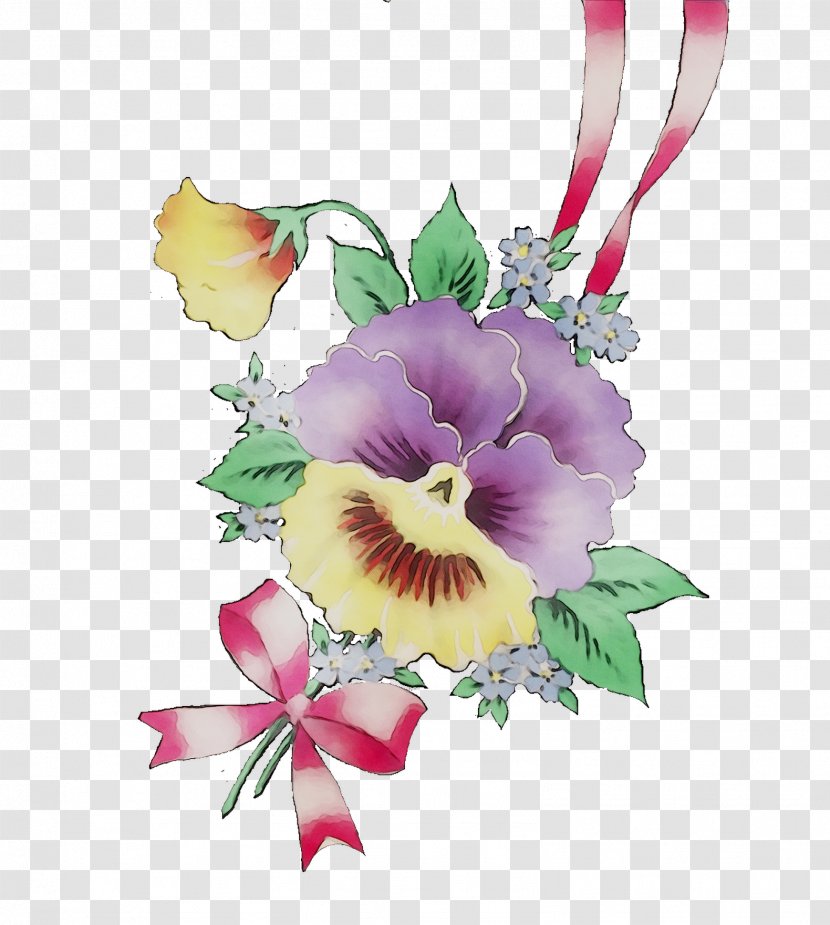 Floral Design Pansy Cut Flowers Flower Bouquet - Violet Transparent PNG