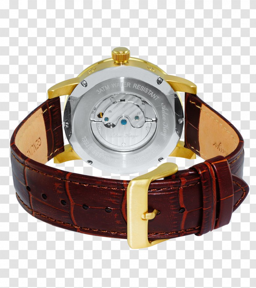 Strap Watch Stainless Steel Gold Transparent PNG