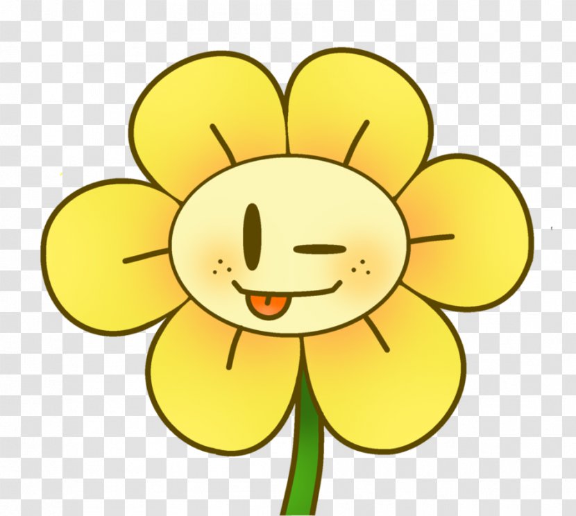 Undertale Flowey Spanish Language Ta Bueno Ya Clip Art - Cut Flowers - Smiling Sunflower Transparent PNG