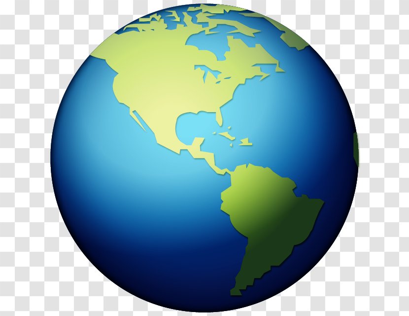 Earth Globe World Emoji Americas - Sphere Transparent PNG