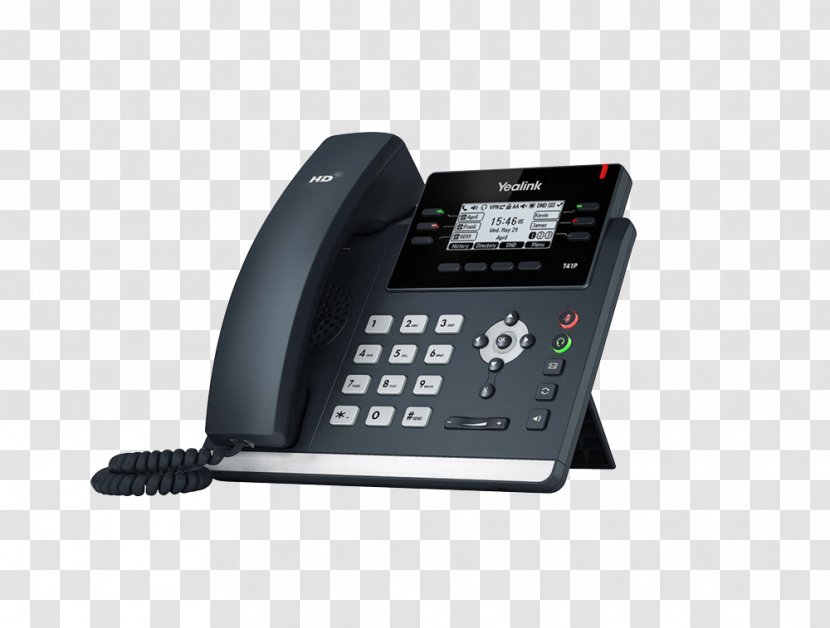 VoIP Phone Telephone Yealink SIP-T41S Ip SIP-T27G - Sipt27g - Skype Transparent PNG