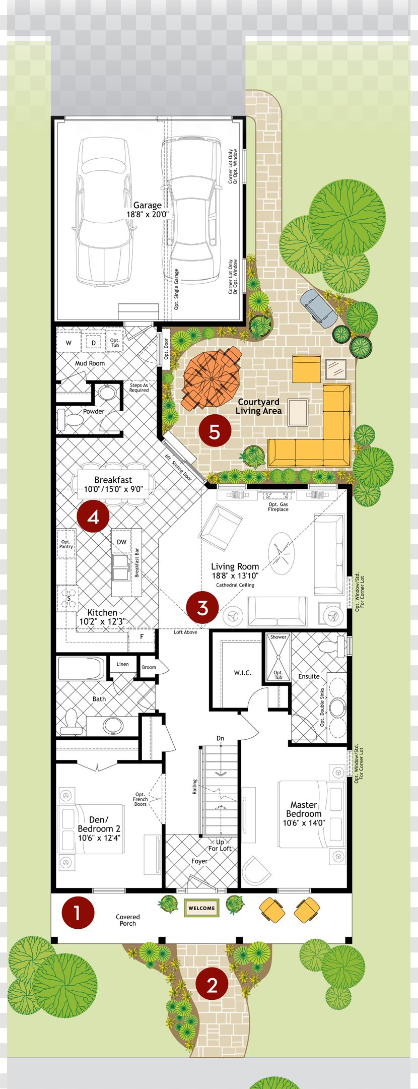 House Courtyard Garage Floor Plan Moroccan Riad Transparent PNG