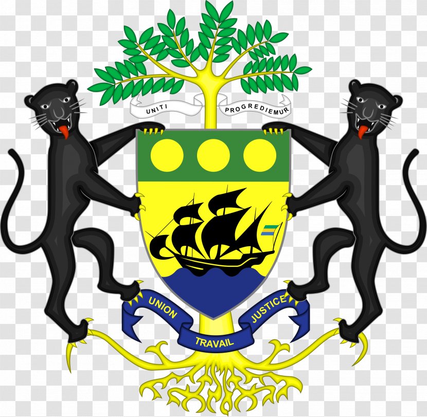 Coat Of Arms Gabon Flag Congo - Jamaica - Usa Gerb Transparent PNG
