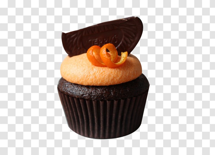 Cupcake Chocolate Cake Bar Ganache Terrys Orange - Oreo Transparent PNG