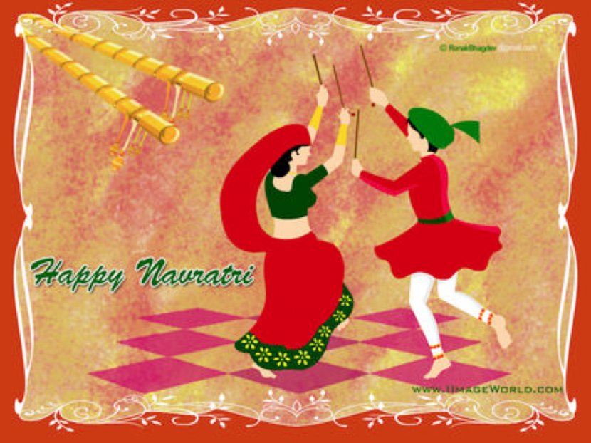Durga Puja Navaratri Dandiya Raas Desktop Wallpaper - Dewadewi Hindu - Dussehra Transparent PNG