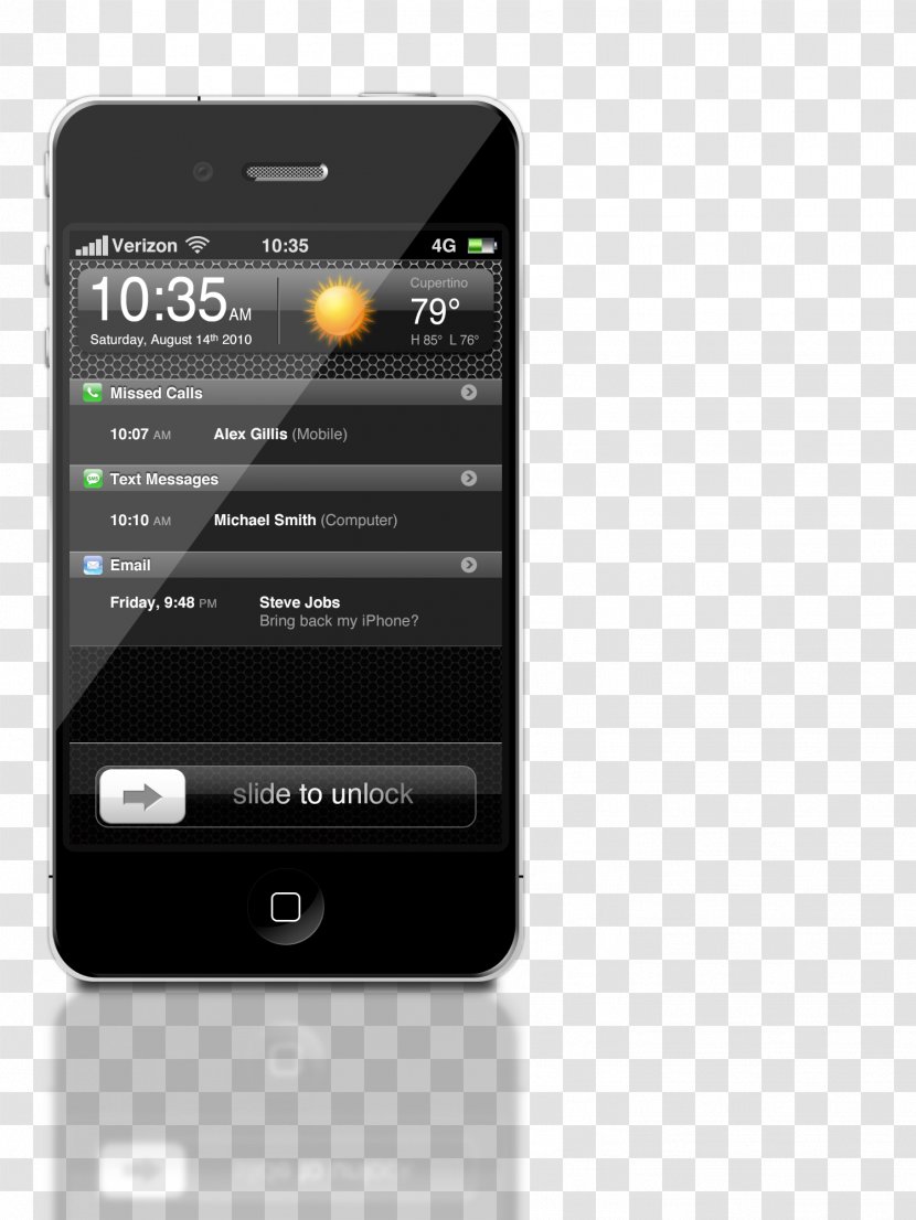IPhone 4S 3GS - Telephony - Mobile Phone Interface Transparent PNG